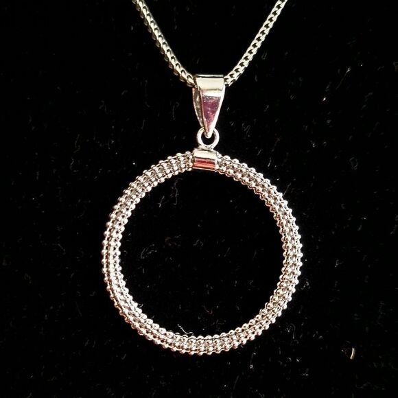 Jewelry - STERLING PENDANT ON 20" SNAKE CHAIN